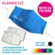 CLASSIC FIT REUSABLE FACE MASK WITH 2 x FILTERS.