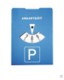 SQUARE CAR PARKING ROUND DISC in Blue.