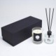 240G CLEAR TRANSPARENT GLASS SCENTED CANDLE & 100ML REED DIFFUSER in a Foam Lined Gift Box.
