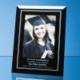 BLACK SURROUND WITH SILVER INLAY GLASS FRAME FOR 5 INCH x 7 INCH PORTRAIT PHOTO; SKILLET: INC.