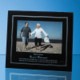BLACK SURROUND WITH SILVER INLAY GLASS FRAME FOR 7 INCH x 5 INCH LANDSCAPE PHOTO; SKILLET: INC.