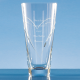 25CM DIAMANTE CONICAL VASE with Heart Shape Cutting.