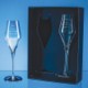 2 HILITE CHAMPAGNE FLUTES with LED Illumination in the Base in a Gift Box.