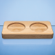 DOUBLE 80MM RECESS BEECH WOOD WOOD BASE - BASE ONLY.