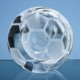 6CM OPTICAL CRYSTAL FOOTBALL PAPERWEIGHT.