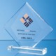 CLEAR TRANSPARENT GLASS VISION DIAMOND AWARD in a Gift Box.