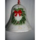 HAND PAINTED BELL SHAPE GLASS BAUBLE.