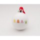 PROMOTIONAL PORCELAIN BAUBLE in White Bauble with Full Colour Logo Print.
