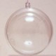 ROUND PERSPEX PROMOTIONAL BAUBLE in Clear Transparent.