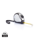 SILVER CHROME PLATED AUTO STOP TAPE MEASURE in Black.