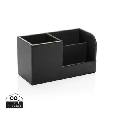 SWISS PEAK RCS RECYCLED PU DESK ORGANIZER in Black