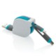 3-IN-1 RETRACTABLE CABLE in Blue.