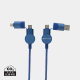OAKLAND RCS RECYCLED PLASTIC 6-IN-1 FAST CHARGER 45W CABLE in Blue.