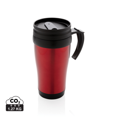 STAINLESS STEEL METAL MUG in Red