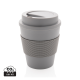 REUSABLE COFFEE CUP with Screw Lid 350ml in Grey.