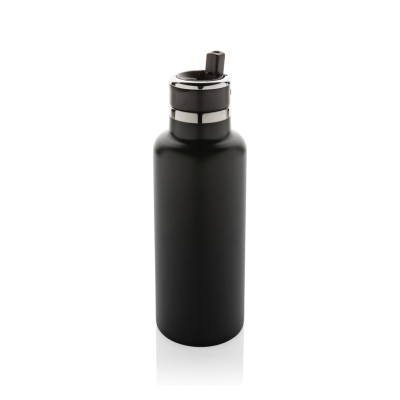 HYDRO RCS RECYCLED STAINLESS STEEL METAL VACUUM BOTTLE with Spout in Black