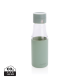 UKIYO GLASS HYDRATION TRACKING BOTTLE with Sleeve in Green.