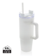 TANA RCS PLASTIC TUMBLER with Handle 900Ml in White.