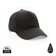IMPACT 5 PANEL 280GR RECYCLED COTTON CAP with Aware™ Tracer in Black