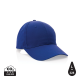MPACT 6 PANEL 190GR RECYCLED COTTON CAP with Aware™ Tracer in Blue.