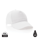 MPACT 5 PANEL 190GR RECYCLED COTTON CAP with Aware™ Tracer in White.