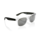 GLEAM RCS RECYCLED PC MIRROR LENS SUNGLASSES in Black, White.