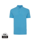 IQONIQ YOSEMITE RECYCLED COTTON PIQUE POLO SHIRT in Tranquil Blue.