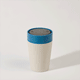 CIRCULAR CUP 8OZ in Chalk & Pacific Blue.