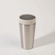 CIRCULAR STAINLESS STEEL METAL 12OZ CUP in Pebble White.