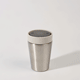 CIRCULAR STAINLESS STEEL METAL 8OZ CUP in Pebble White.