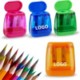 PLASTIC DOUBLE-HOLE PENCIL SHARPENER.