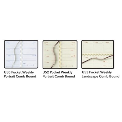 CASTELLI COMB BOUND POCKET WEEKLY DIARY INSERT.