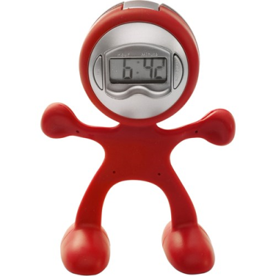 SPORT-MAN CLOCK with Alarm in Red.