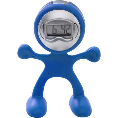 SPORT-MAN CLOCK with Alarm in Cobalt Blue.