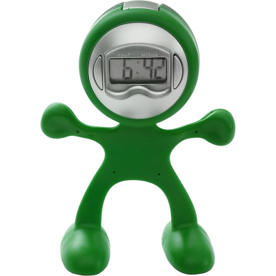 SPORT-MAN CLOCK with Alarm in Light Green.