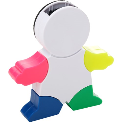 FIGURE-SHAPED HIGHLIGHTER in White.