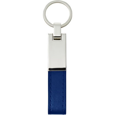 KEYRING CHAIN with PU Loop in Cobalt Blue.