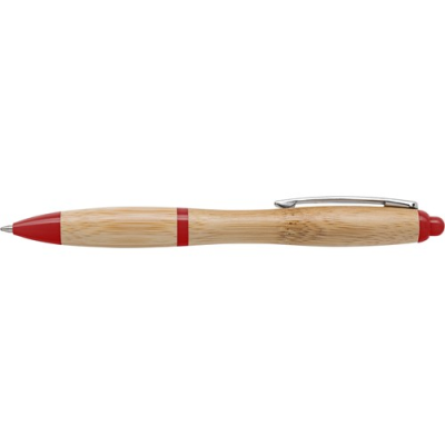 BAMBOO BALL PEN in Red.