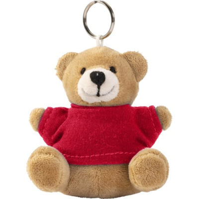 TEDDY BEAR KEYRING in Red.