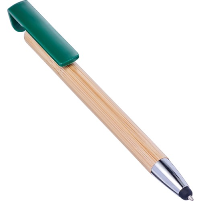 BAMBOO BALL PEN AND STYLUS in Green.