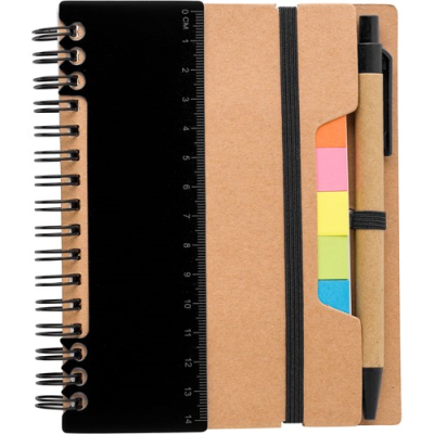 RECYCLED NOTE BOOK in Black.