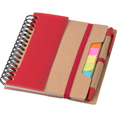 RECYCLED NOTE BOOK in Red.