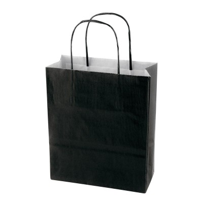 PAPER BAG 220 x 310 x 100 MM in Black.