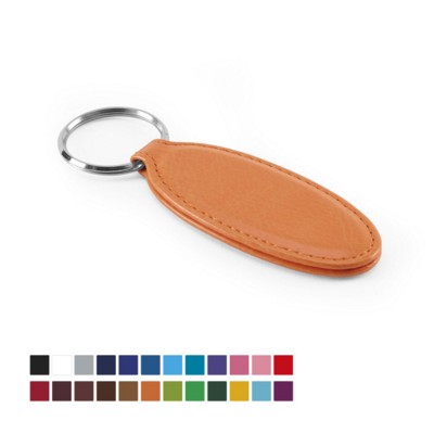 BELLUNO PU OVAL KEYRING in Soft Touch Leatherette.