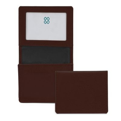 DELUXE BUSINESS CARD DISPENSER in Chocolate Brown.