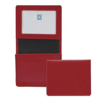 DELUXE BUSINESS CARD DISPENSER in Deep Red.
