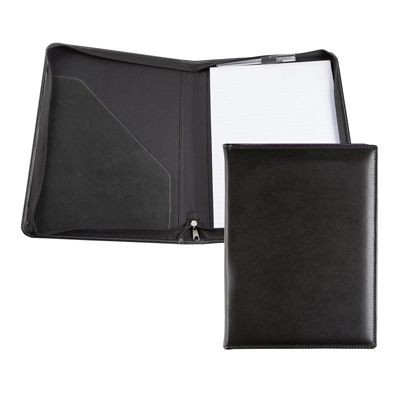 E LEATHER A4 ZIP CONFERENCE FOLDER in 8 Colours.
