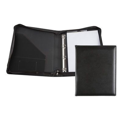 RECYCLED E LEATHER A4 RING BINDER.
