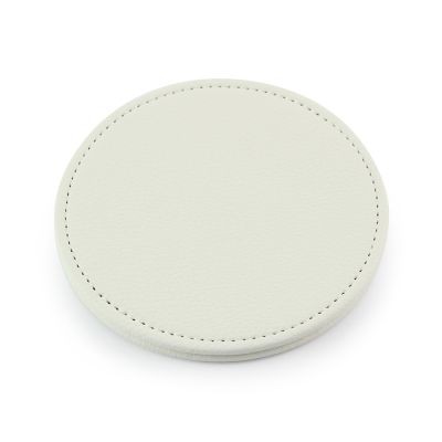 DELUXE ROUND COASTER in Recycled Como, a Quality Vegan PU.