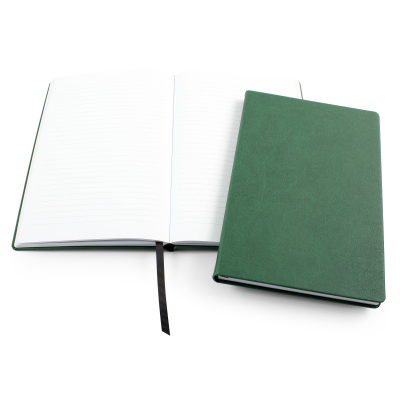 BIODEGRADABLE A5 CASEBOUND NOTE BOOK in Green.